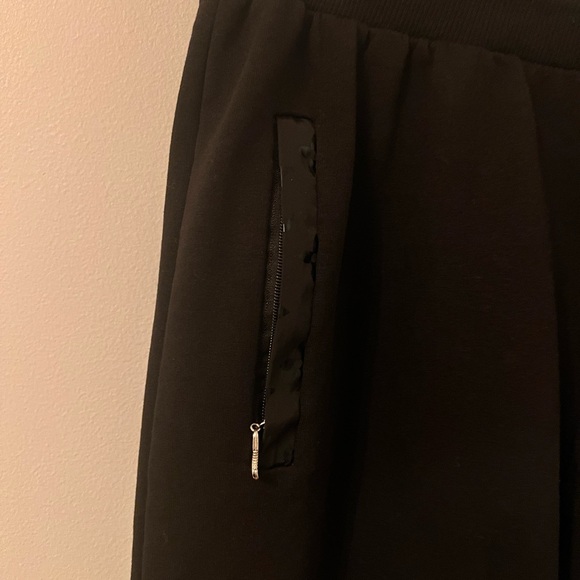 black designer logo louis vuitton sweatpants size medium large zipper pockets - Picture 3 of 6